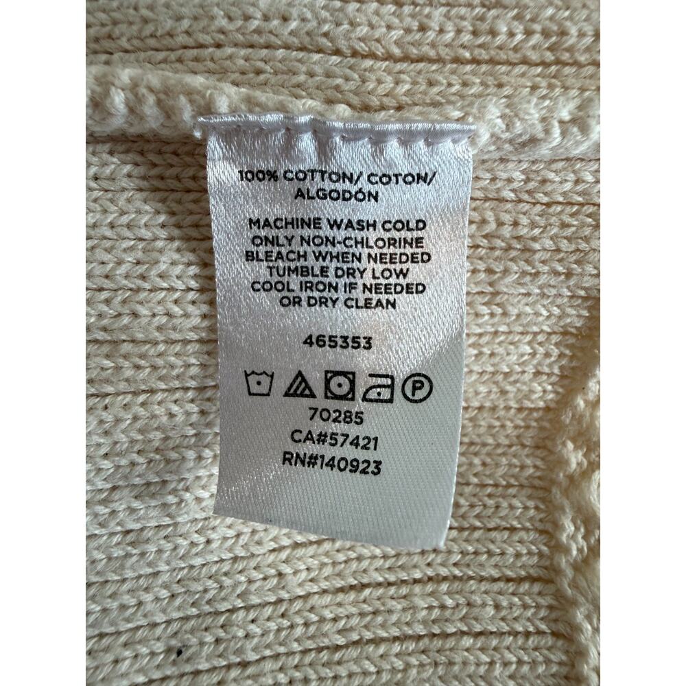 Loft Long Cotton Pointelle Knit Cardigan Womens Size XL Bohemian Festival - Picture 10 of 10